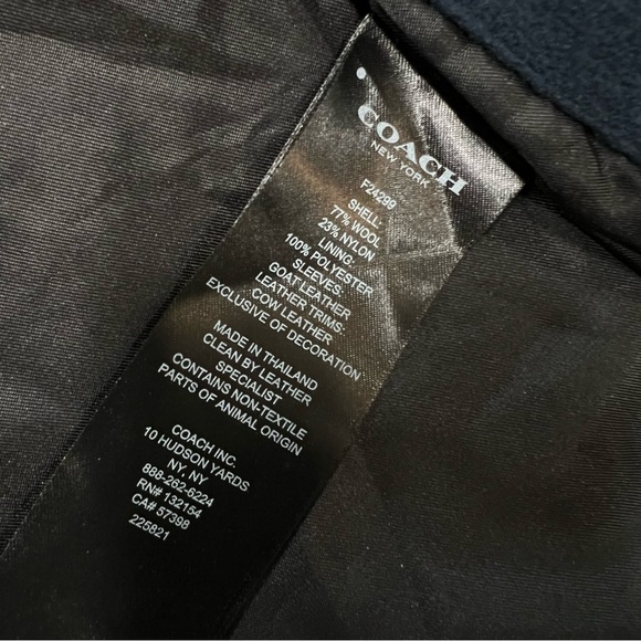 BNWT RRP 695$ COACH WOOL GOAT LEATHER VARSITY JACKET MENS SIZE M F24299 - Picture 10 of 13